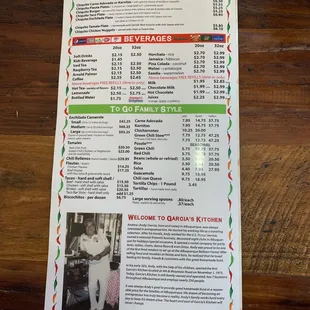 Menu back