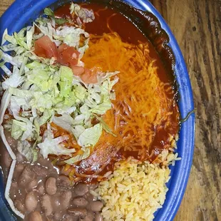 Red Chile Chicken Enchiladas