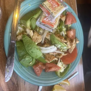 Fajita chicken salad - high scores!
