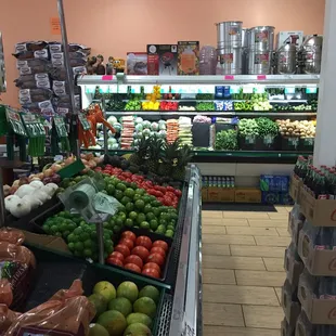 Lots of fresh sausage, meat and pretty good looking produce