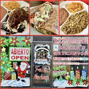 a variety of mexican food