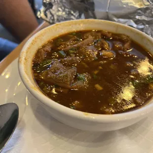 Menudo. It was Saturday morning PERFECTION.