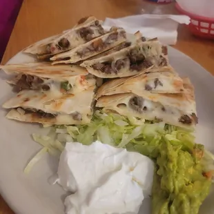 Beef fajita quesadilla