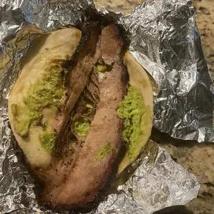 Brisket taco