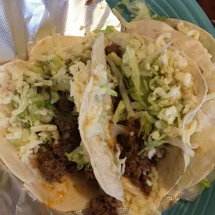 Soft beef tacos