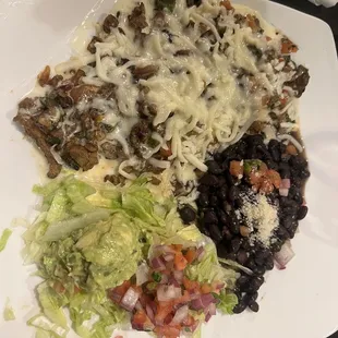a plate of mexican food
