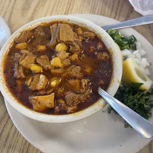 Small bowl of menudo