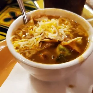 a bowl of chili soup