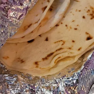 Homemade tortillas.