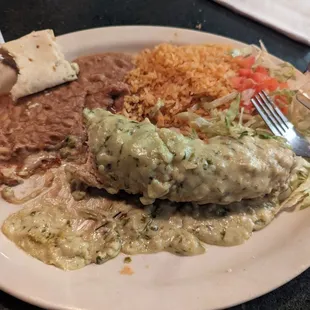 Garcias chicken with cilantro sauce