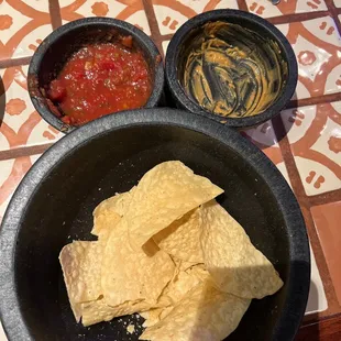 Chips and bean dip