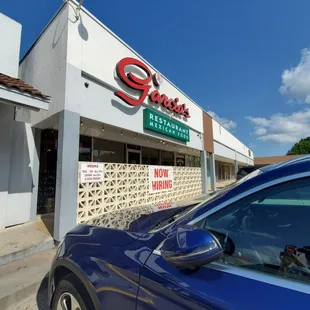 Front of restaurant