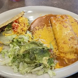 Taco and enchilada