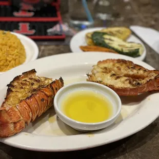 Grilled lobster entree.