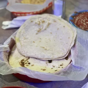 Homemade corn &amp; flour tortillas