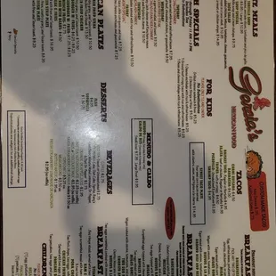 Menu as of 02.18.2023