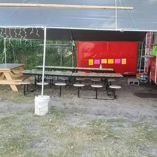 outside
