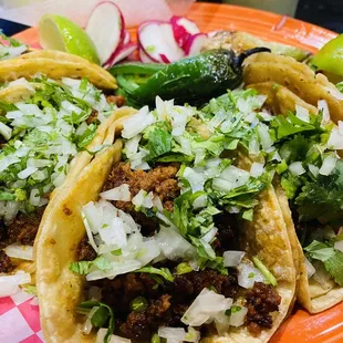 Tacos Mexicanos with chorizo...absolutely the bomb!!