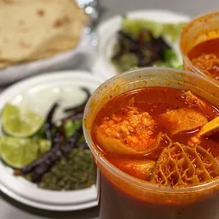 TAKEOUT: Menudo w/ handmade tortillas, Saturday &amp; Sunday only | $13.50 (tripe was undercooked and crunchy).