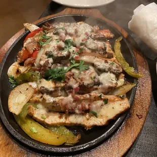 Sizzling fajita plate! I can remember how good it smelled by looking at this photo!