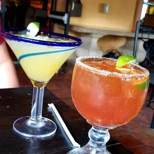 Drinks! The one on the right is a Michelada.