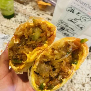 breakfast burrito with sausage