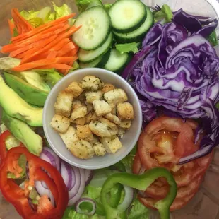 Amazing garden salad from Garden Restaurant!