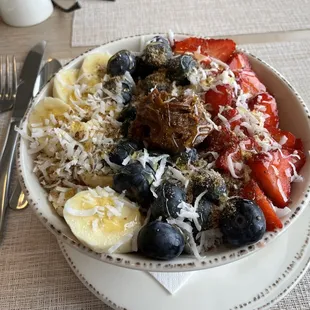 This was the second Açaí bowl on the menu which I had peanut butter added.