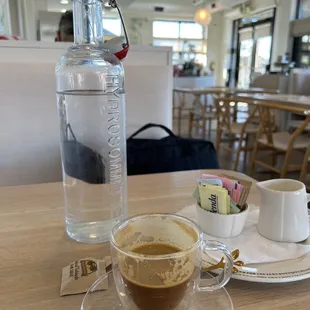 Expresso with water. Nice.