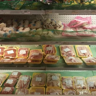 Various meats amd some pieces you might not be familiar with.