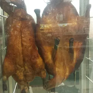 Gas station with cooked ducks.