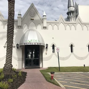 the front of the building