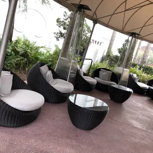 outdoor seating area