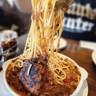 baked spaghetti w meat sauce
