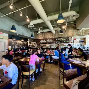 Nice inside but it super busy and is very warm