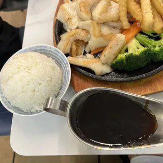 Sizzling Fish Fillets Plate