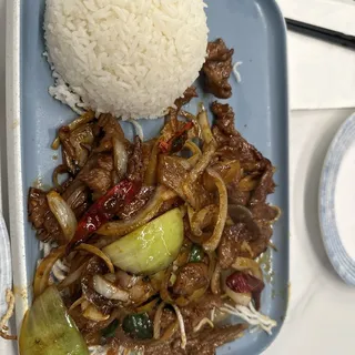 Mongolian Beef over Rice