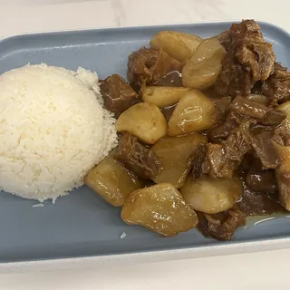Braised Beef Brisket over Rice