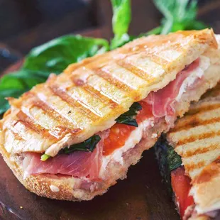 Hmmmm..prosciutto panini on sour dough!!