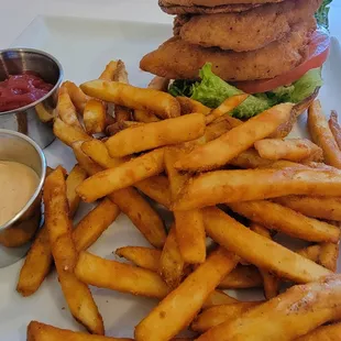 Fried chicken sandwich.
