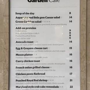 Menu, May 2024