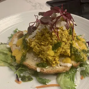 Curry chicken toast
