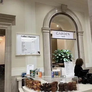 Coffee and pastries in a quiet setting