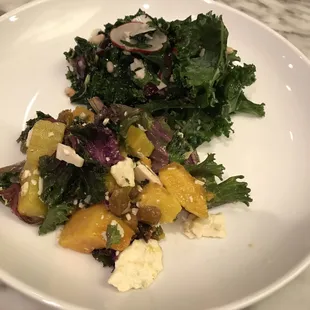Garden plate (kale salad and butternut squash) $15