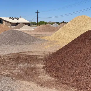 piles of gravel
