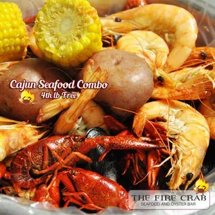 a bowl full of seafood and corn