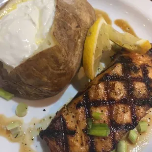 Bourbon grilled salmon