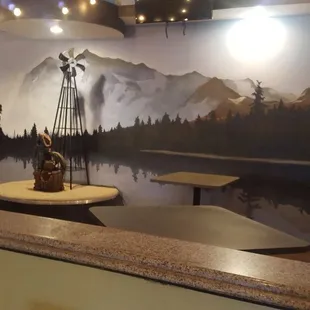 Wall mural painted by local artist