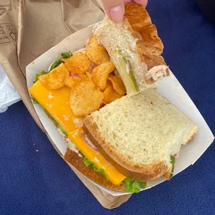 Tuna Sandwich on French with Cheddar
