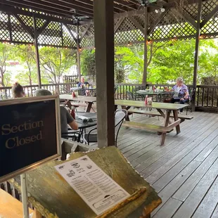 a section closed sign